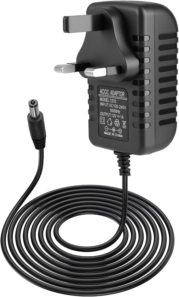 12V 1A Power Supply Adapter UK AC/DC Input 100-240V 50/60Hz 12W 5.5mm x 2.1mm Switching Adaptor for LED Strip Light CCTV Cameras Keyboards Monitor Routers Home Appliances DC Plug