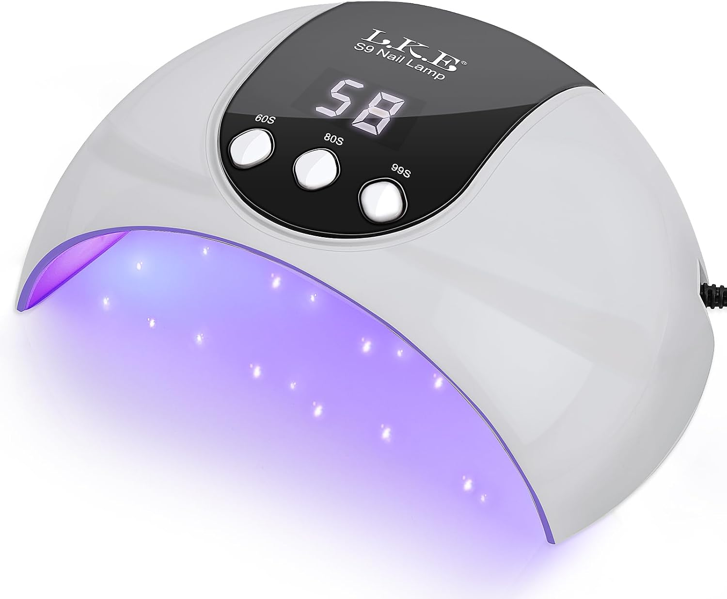 UV Nail Lamp, 54W UV Lamps for Gel Nails Nail UV Lamp Led Nail Lamp with 3 Timer, Auto Sensor, LCD Screen, USB Plug Gel Nail Curing Lamp, Led Gel Nail Lamp Nail Dryer