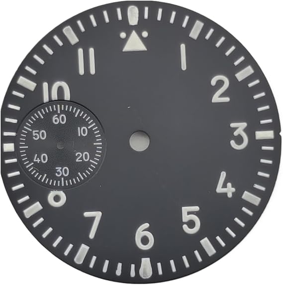 1pc 37mm Watch Dial Black Blue Green White Fit ETA 6497 Movement(C,Fit ETA 6497)