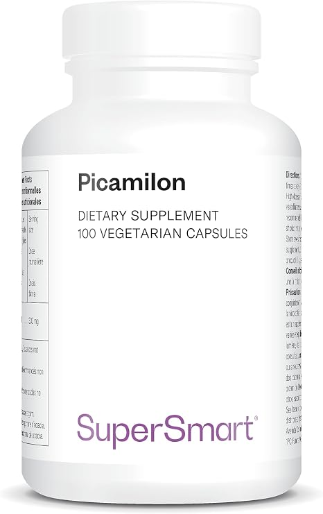 Supersmart - Picamilon 300 mg Per Day - Gamma-Aminobutyric Acid Supplements - with B3 Niacin for Stress Relief | Gluten Free - 100 Vegetarian Capsules