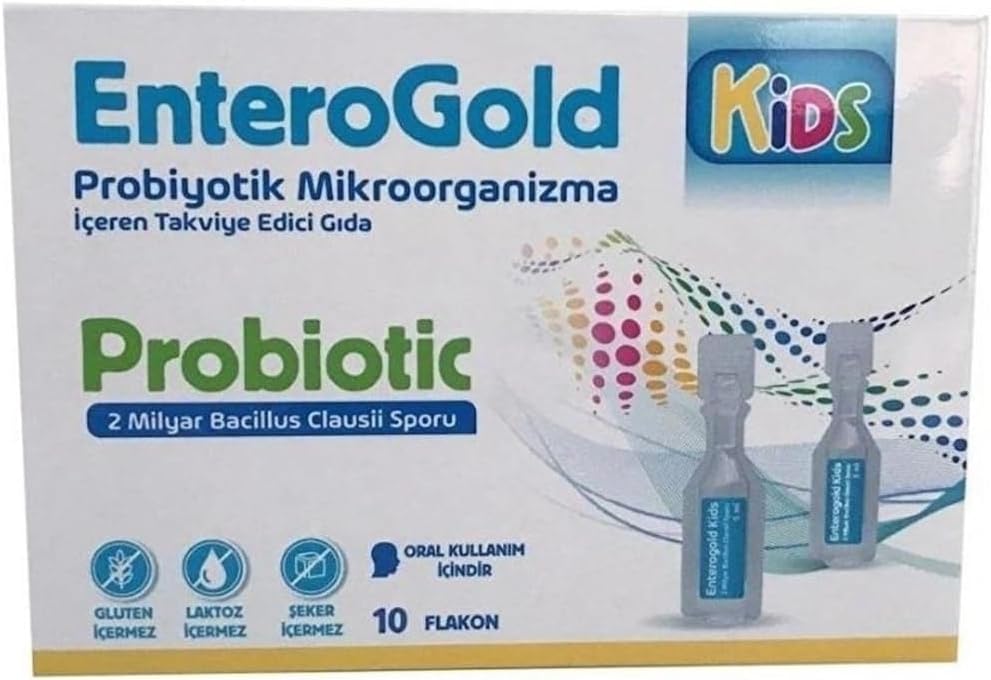 Dnz Enterogold Kids Probiotic, 2 Milyar Bacillus Clausii Sporu, 10 Flakon