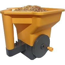 Fertilizer Spreader | Hand-cranked Adjustable Small Handheld Seeder | Hand Fertilizer Spreader | for Garden Snow Winter Driveway ATV Agriculture Farm Commercial Residential Home