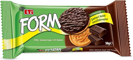 Eti Form Çikolata Kaplı Lifli Bisküvi 50 g