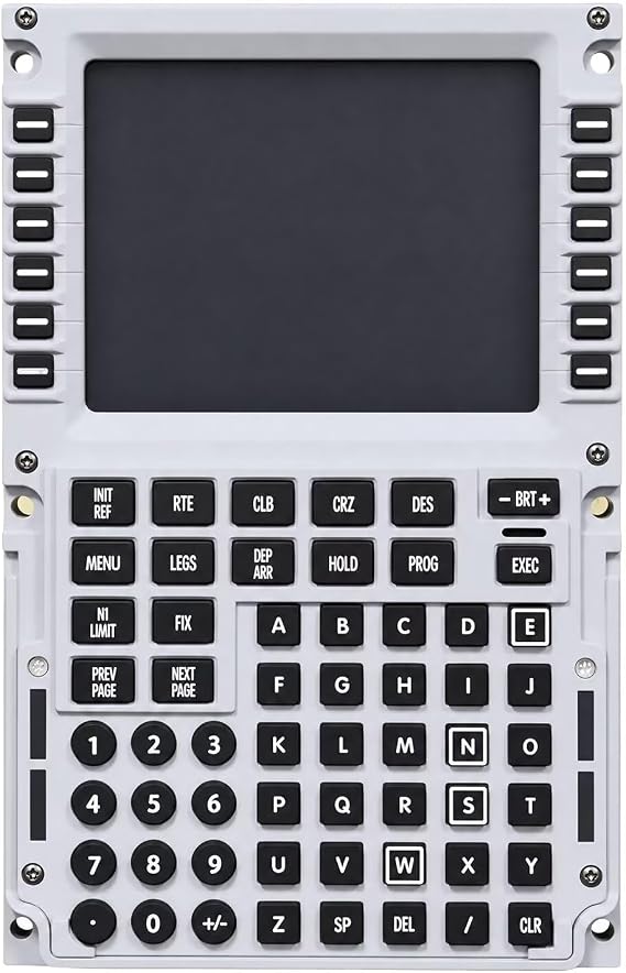 HGFYE CDU Flight Simulator Panel Control Display Panel Unit-Flights Simulation Peripherals Game General Aviation Simulators -Route Control Plug-And PC Game Controls for Enthusiasts