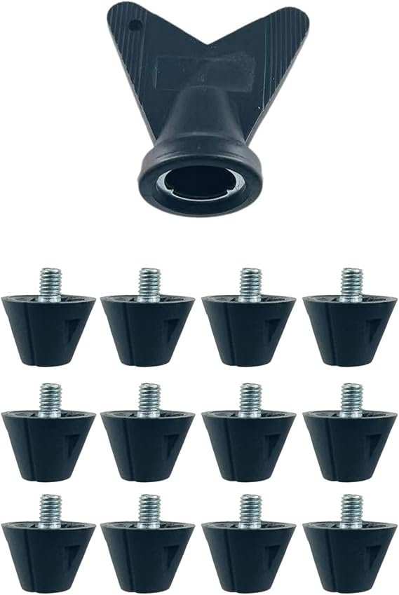 12Pcs Professional Football Shoe Studs for 5MM Threaded Football Soccer Shoes 13mm/16mm Football Shoe Replacement Spikes