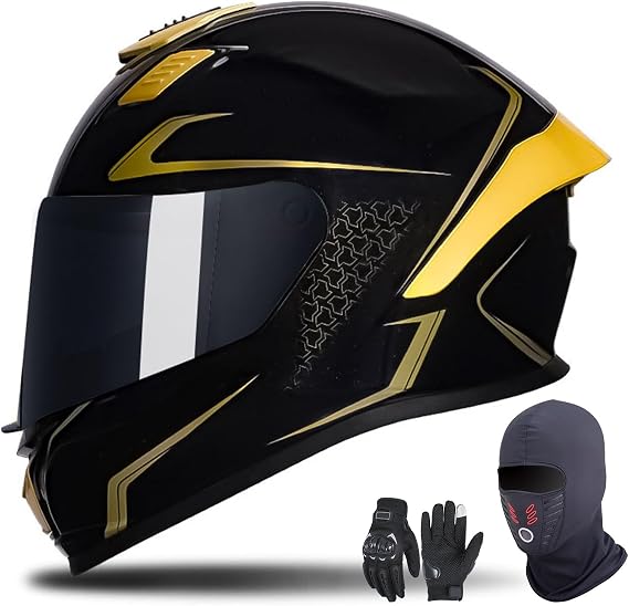 Full Face Motorcycle Helmet with Visor for Adult Men Women Motorbike Racing Street Bike Helmets ECE Approved C-2,S (50-52 CM)