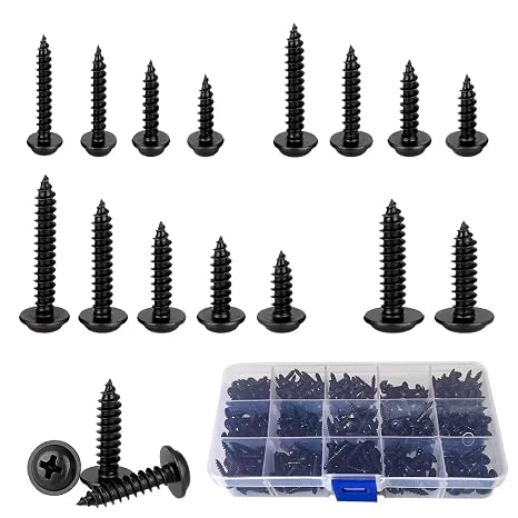 445 Pcs Phillips Pan Head Self Tapping Screws,Self Drilling Wood Screw Set