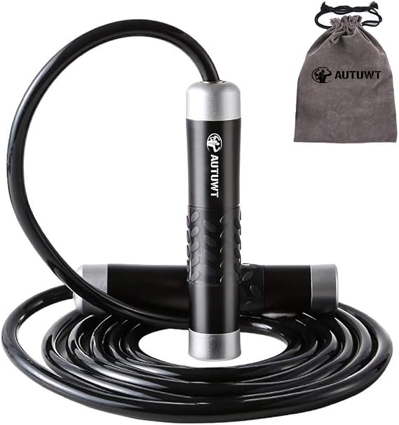 Weighted Skipping Rope 1LB,Heavy Jump Rope Adjustable Length Bearing Tangle-Free Skipping Ropes For Adult Fitness,CrossFit, Boxing, MMA, Fitness Workout, Cardio Exercise