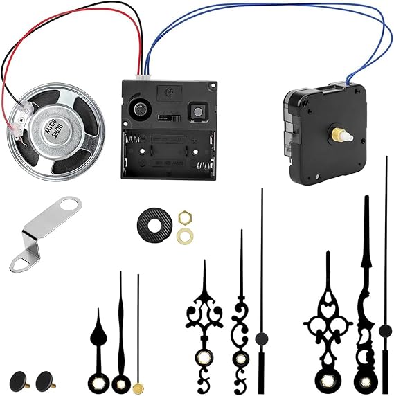 Chiming Clock Mechanism Replacement withChime Melody Hour Trigger and3 Set Hands forVintage Grandpa Clock Repair Part
