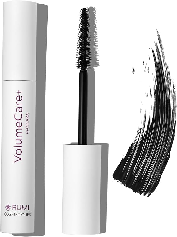 Rumi Cosmetiques VolumeCare+ Mascara for Older Women, Natural Black