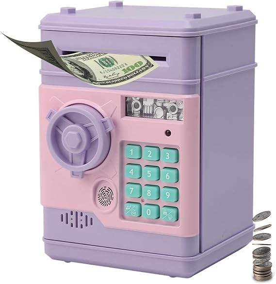 Electronic Piggy Bank Money Safe Box for Kids Digital ATM Bank