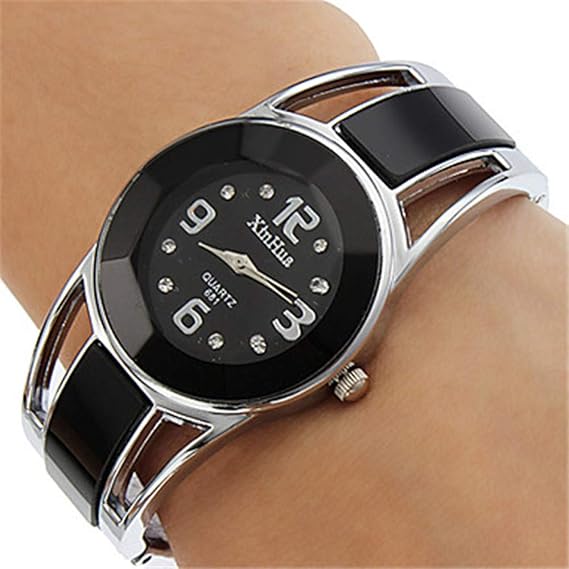 Women Watch Alloy Quartz Watch Bracelet Round Analog Womens Wrist Gift Band Dress Women's Watch Watches for Men Leather