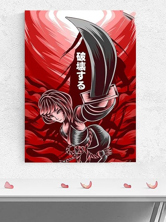 Postermanya (pster404) Samuray Kız Manga Anime Poster - Afiş - Dekoratif Duvar Posteri 30 x 40