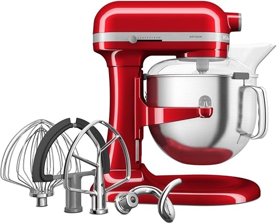 KitchenAid Artisan Kitchen Robot Elevable Bowl 6.6L Apple Red