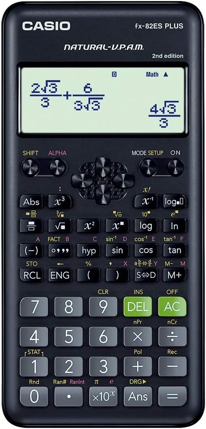 Casio FX-82ES Plus 2nd Edition - Nicht programmierbarer wissenschaftlicher Taschenrechner 252 Funktionen