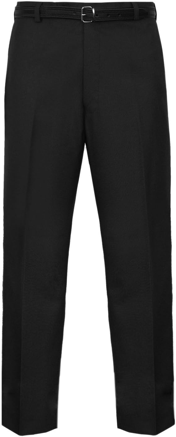 Stylo Online Mens Trousers Formal Casual Business Office Work Home Smart Dress Straight Leg Flat Front Everpress Pockets Pants Plus Big King Sizes 30-50