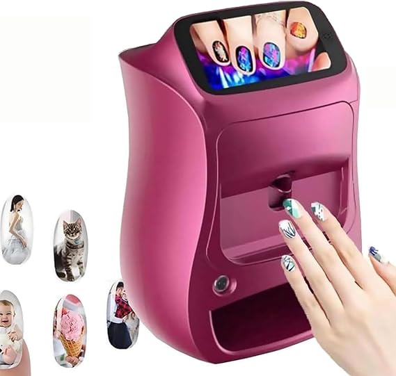 Nail Printer Machine 3D Smart Automatic, 1200DPI Printing Resolution, AI Face and Nail Recognition, Supports WiFi/DIY/USB Machines