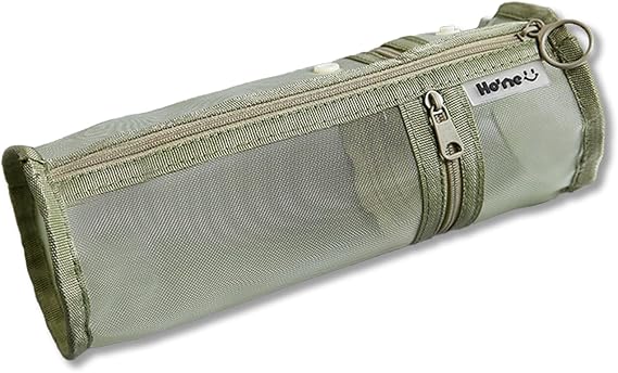 Large Capacity Clear Pencil Case, Mesh Dual Purpose Transparent Pencil Case, Pencil Cases for Exam Boys and Girls (Green)