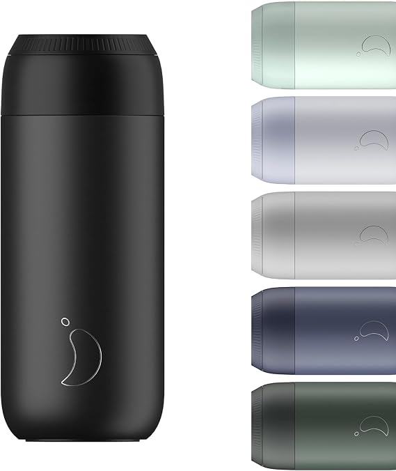Chilly's Series 2 Coffee Cup - Stainless Steel - Abyss Black, 500ml