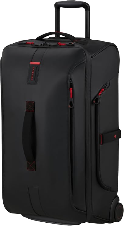 Samsonite Paradiver Light Travel Bag with Wheels (67 cm), Medium, Water Repellent, Lightweight, 74.5 L, Black (Black)