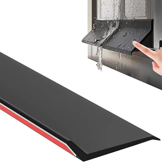 Rain Drip Guard,Self-Adhesive Rubber Rain Drip Guard - 135° Angle Weather Bar Seal for Sash Windows & Outdoor Eaves, Drip Edge Flashing, 1m Length, Waterproof & Durable