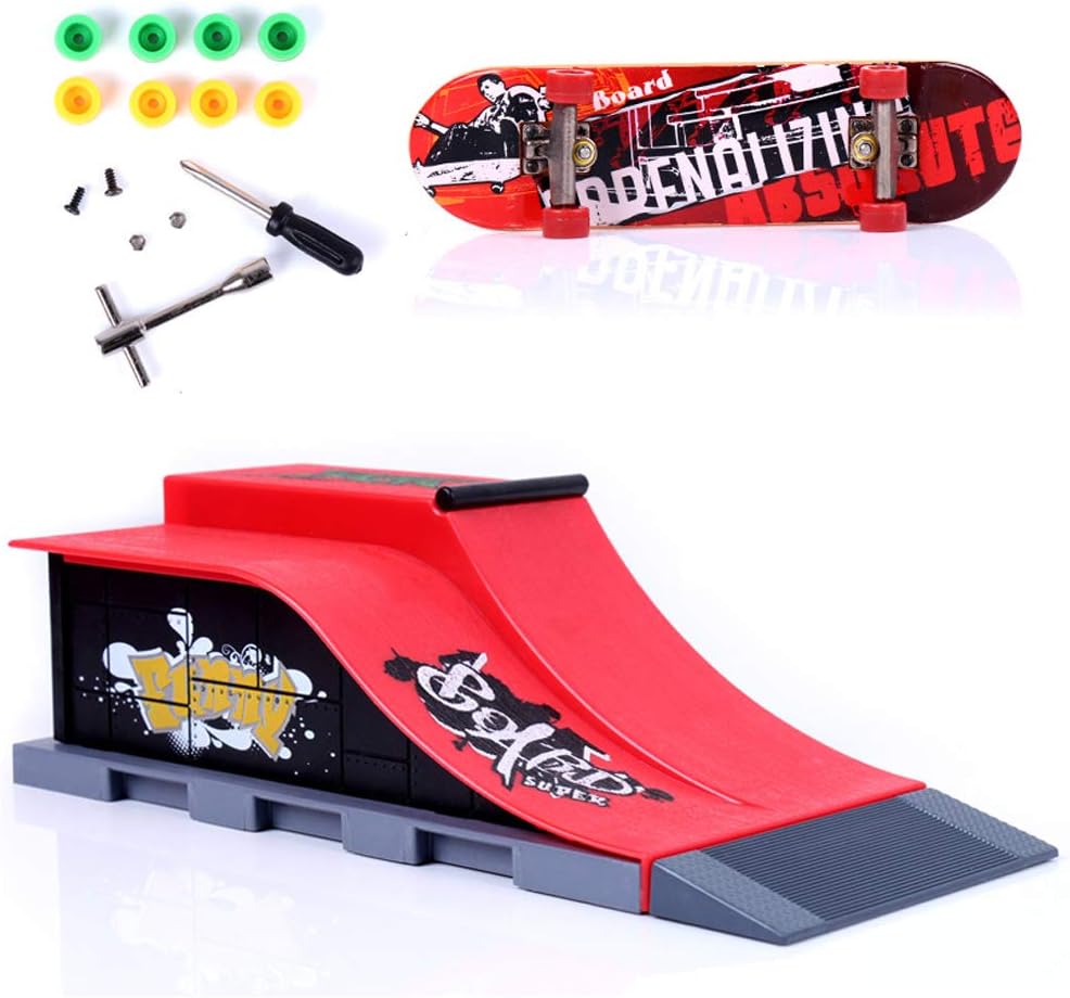 DIY Assembly Mini Finger Skateboard Deck Truck Skate Park Board With Ramp Accessories Sets…