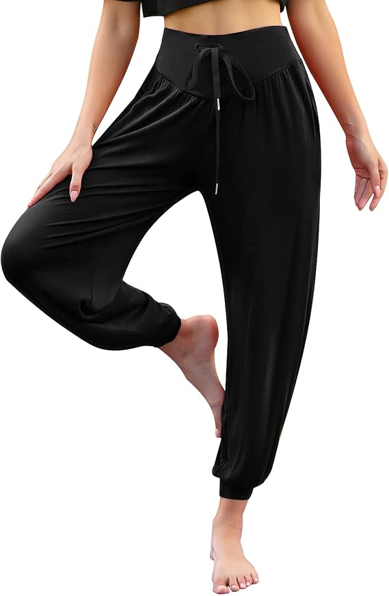 Terecey Yoga Pants for Women High Waist Harem Trousers with Pockets