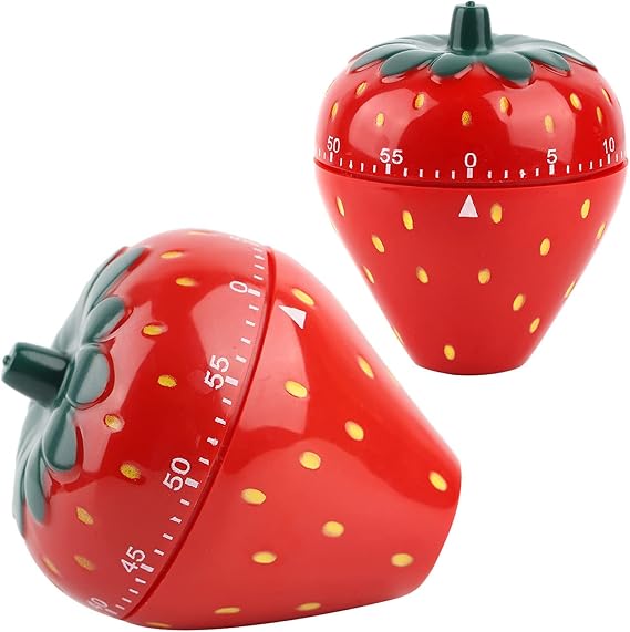 Strawberry Kitchen Timer 60 Minute Countdown Timer Strawberry Shaped