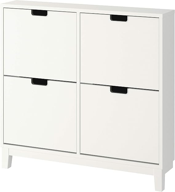 IKEA STÄLL shoe cabinet with 4 compartments white (96x17x90 cm)