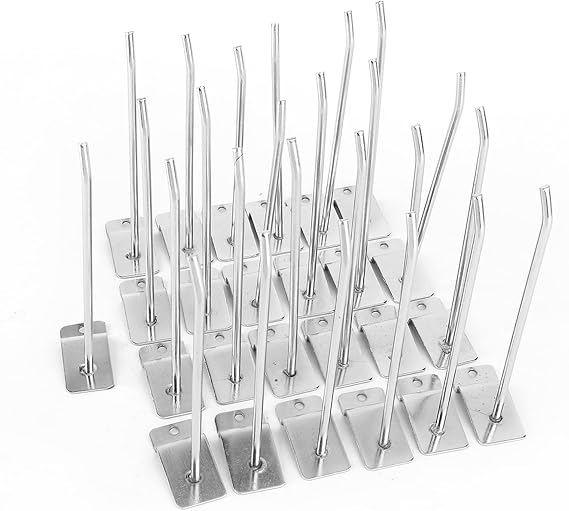 Pegboard Hooks Display Hooks 15 cm 6 Inch Slat Wall Panel Hooks Wall Product Rack Shop Shelf Hooks Pack of 25