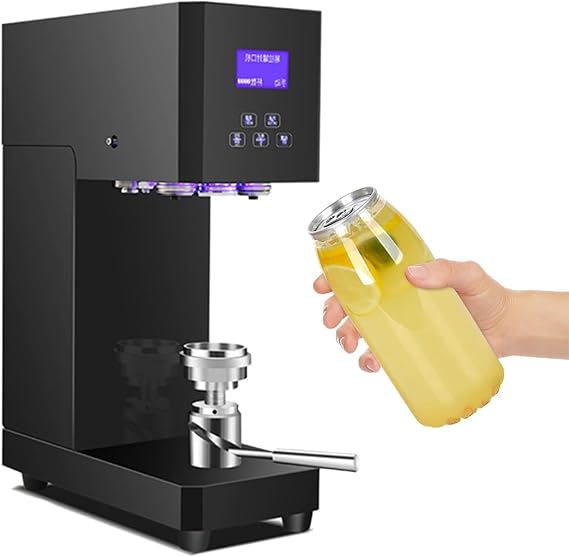 Semi-Automatic Can Sealing Machine, 370W Electric Seamer for 330ml-650ml Cans, Leak-Proof Closure for Food, Beverage & Chemical Containers