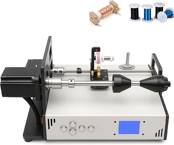 Coil Winding Machine, Automatic Industrial Grade, 120-900 RPM Adjustable Speed for Copper, Enameled Wire, Metal, Silk Thread, Fishing Line
