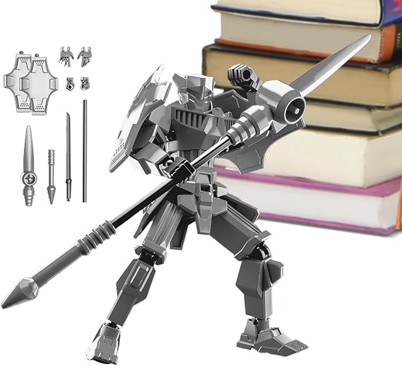Multi Jointed Action Figures | Multi Jointed Movable Robot Action Figure | Full Body Mechanical Movable Toy, Articulated Figure Robot for Kids Adults
