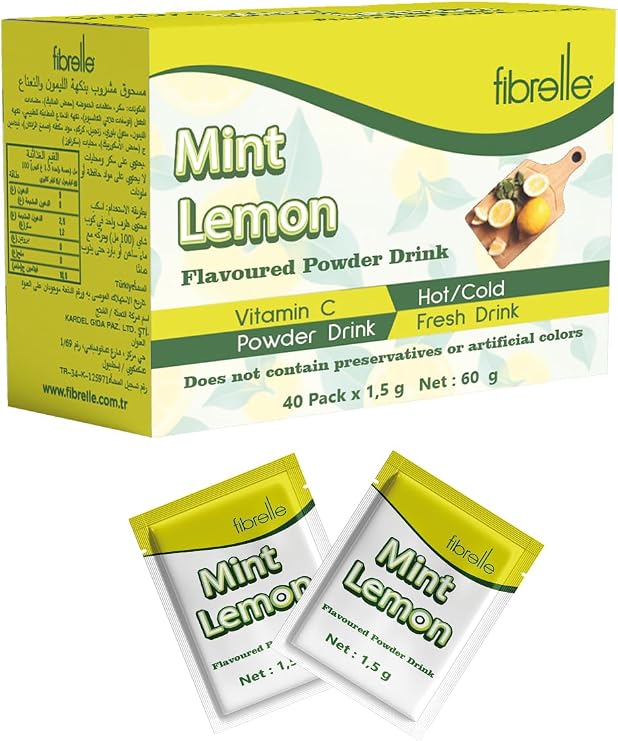 Fibrelle Nane Limon Aromalı Toz İçecek 1,5 g Saşe 40 Adet