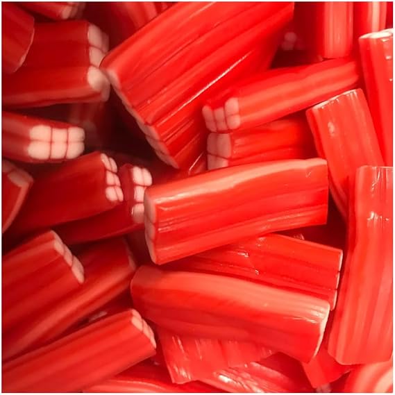 Variety Flavour Sweet Bag 1kg – Assorted Fruit Flavoured Gummy and Jelly Sweets - Dl (Strawberry Shiny Bricks)