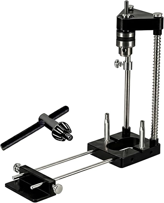 Portable Drill Guide, Adjustable Woodworking Hole Locator (Black)