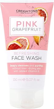 Creightons Pink Grapefruit Refreshing Face Wash 150ml - Deeply cleanses & purifies without over-drying skin. With added Vitamin E. Dermatologically Tested.