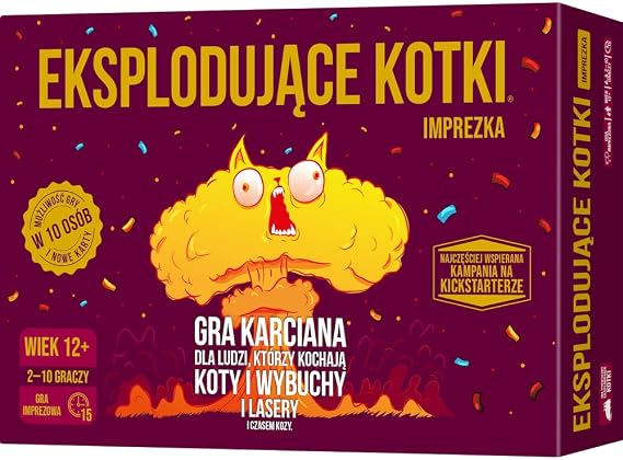 Rebel Exploding Kittens: Party (Silent Version) Edition PL | Board Game | For Children and Adults | Party | Age 12 Years and Older