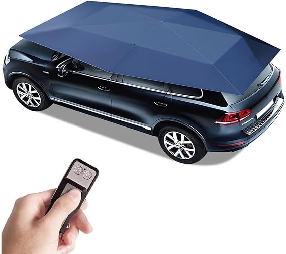Portable Fully-automatic Car Tent with Remote Control, Folding Car Cover Umbrella, UV Protection Awning for Vehicles - Easy Setup and Compact Design