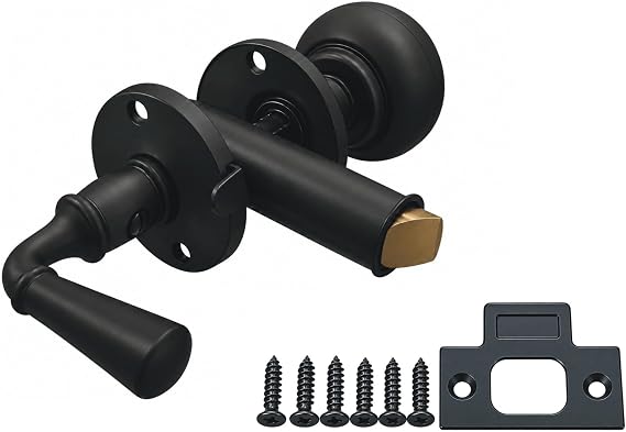 QCAA Solid Brass Storm Door Latch, Oil Rubbed Bronze US10B, Made in Taiwan, 2 Pack