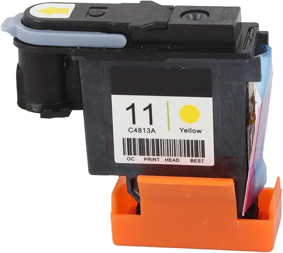 Printer Printhead Yellow Color Durable ABS Colorfast Rustproof Printhead Replacement for HP Designjet 100 110 111 500 510 800 813