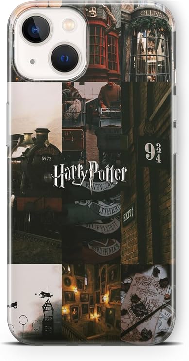 Multitronic iPhone 13 Uyumlu Harry Potter Kolaj Tasarım Baskılı Şeffaf Kılıf