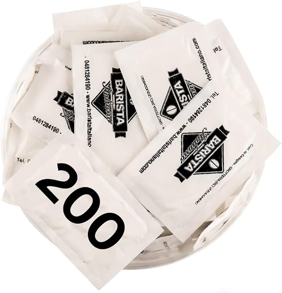Barista Italiano - 200 White Sugar Sachets of 4 g