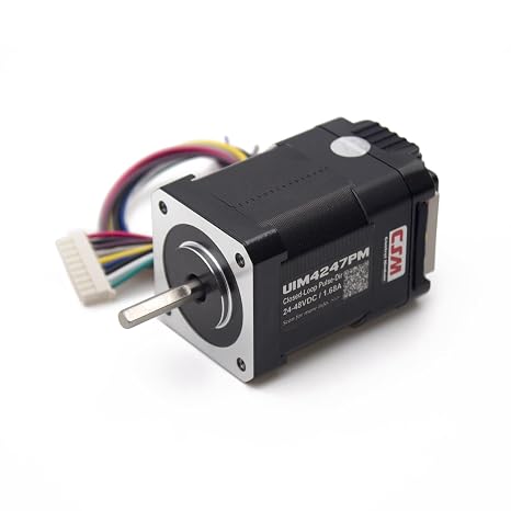 Closed Loop Stepper Motor with Pulse-Direction, Nema 17 Closed-Loop with Encoder, Driver and Controller for CNC Router, 3D Printer, Engraving Machine. 0.8-1.7A, 24-48VDC, 0.43N.m (UIM4247PM)