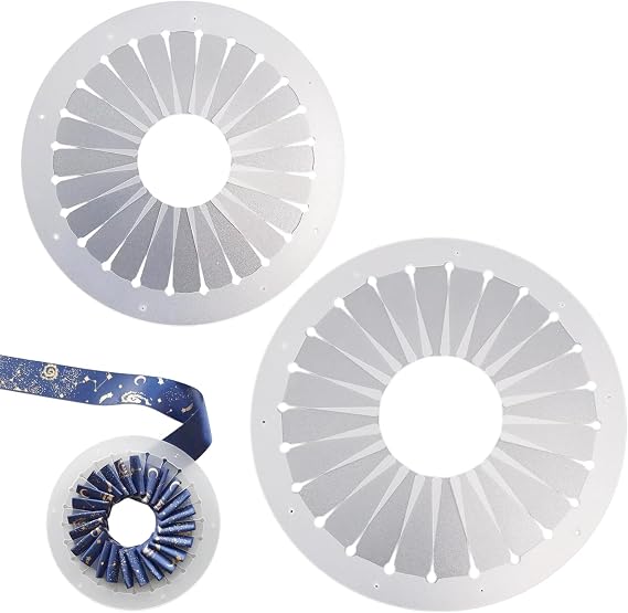 Rosette Maker Badge Making Kit, Set of 2, Easy DIY, Ribbon Flower Rosettes, Badge Brooch Decoration, Scrapbooking Patchwork