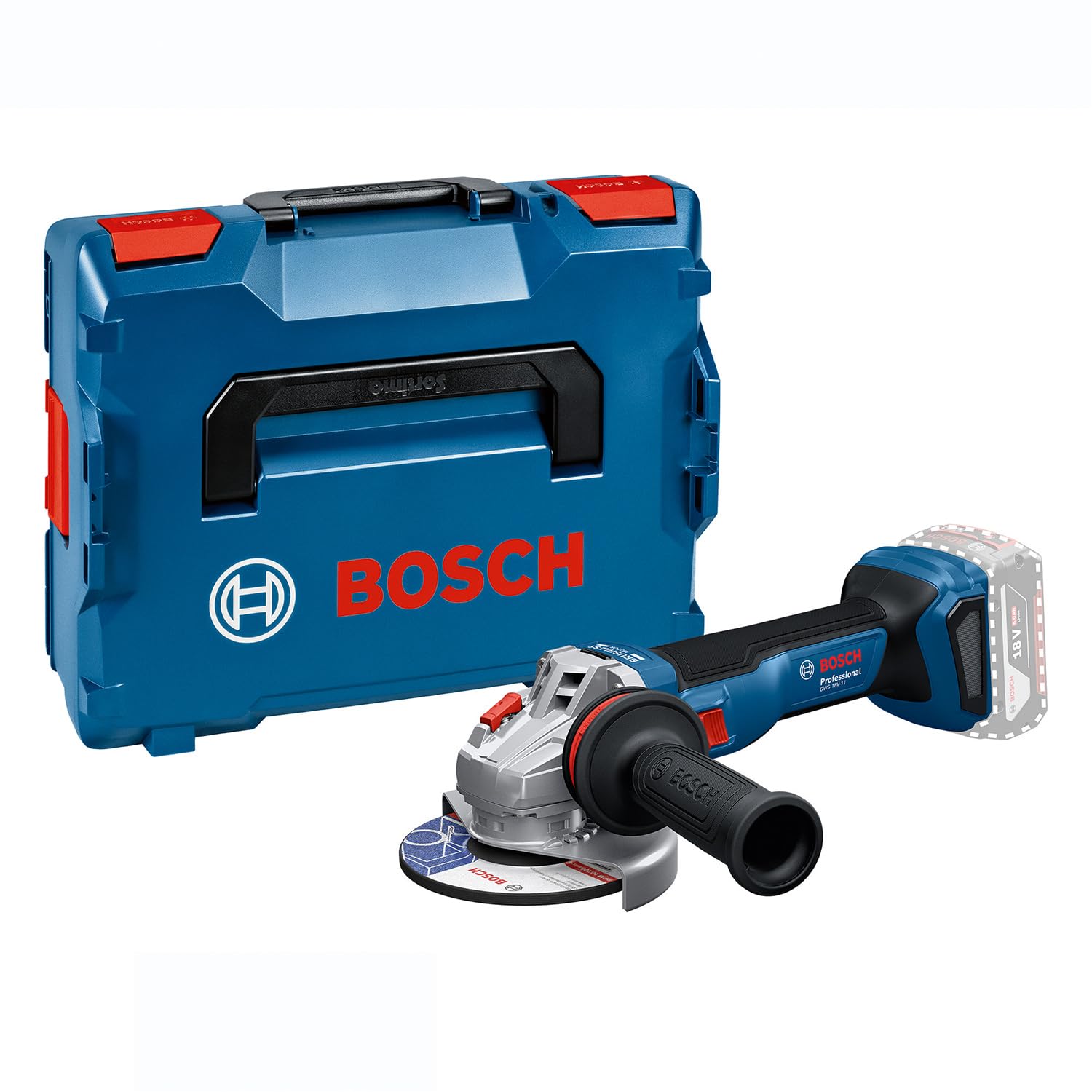 Bosch Professional 18V System Cordless Angle Grinder GWS 18V-11 Disc Diameter 125mm, incl. L-BOXX