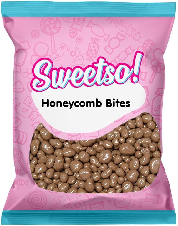 Sweetso 1KG Chocolate Honeycomb Bites Pick n Mix Sweets Sharing Bag