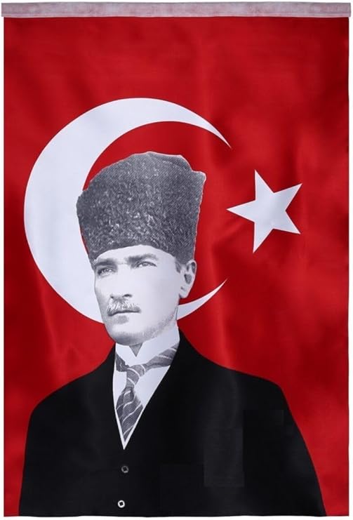 Lona Sanat Atatürklü Türk Bayrağı 135/180