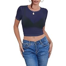 VintageClothing Womens Sheer Mesh Crop Top Sexy See Through Short Sleeve Blouse Fitted Top Club Party Night Out Festival Wear
