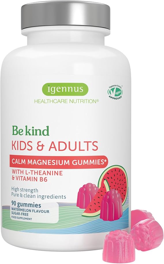 Igennus High Absorption Calm Magnesium & B6 Gummies with L-Theanine